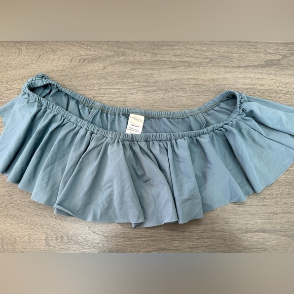 L*space Ruffle Swim off the shoulder Slated Glass Blue bikini set size S… - Picture 3 of 15